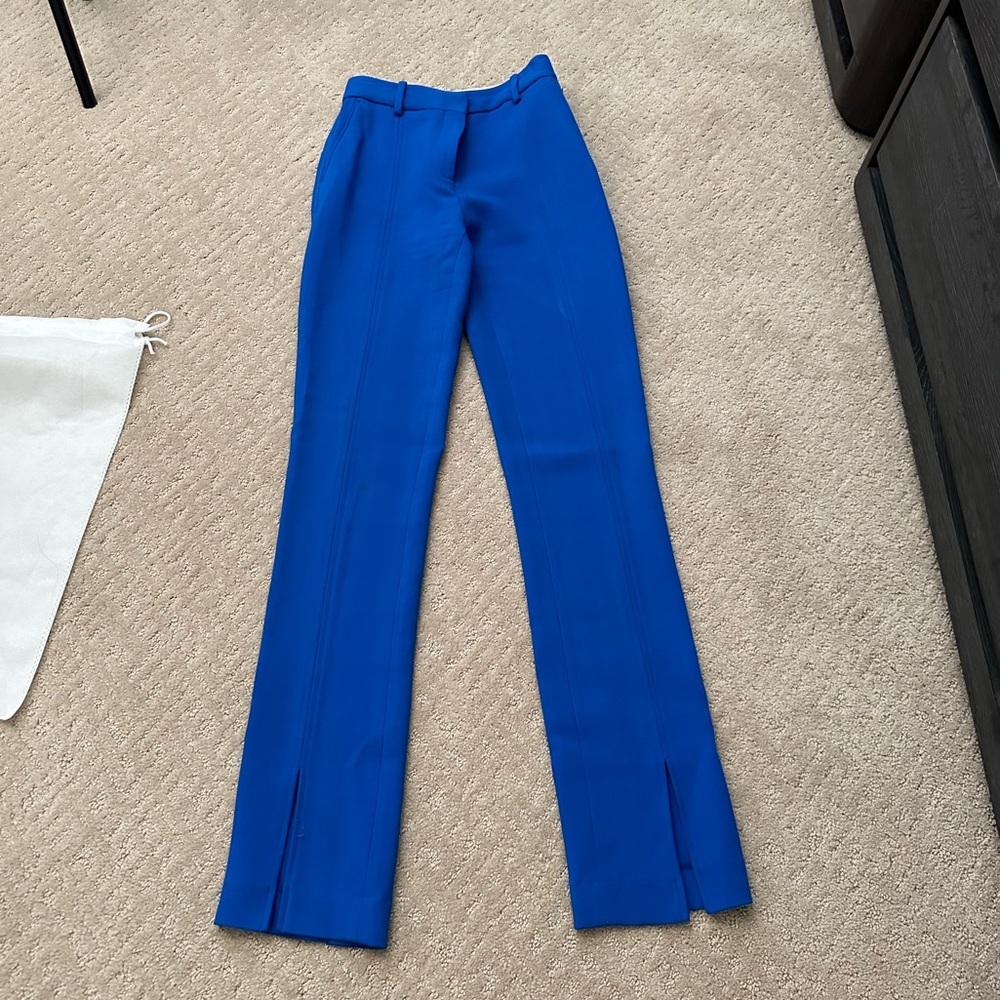 Victoria Beckham split front trouser pant - cobalt blue - excellent condition